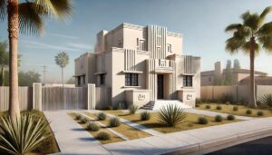 single family Art Deco style home